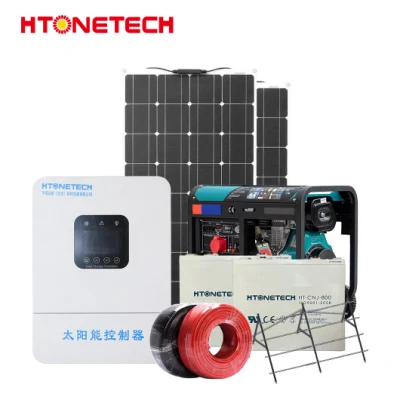 Htonetech off Grid 3000 Solar System Manufacturing China 13kw Mono Crystalline Solar Panel 150W Cheap Diesel Generator Solar Hybrid Pvt System